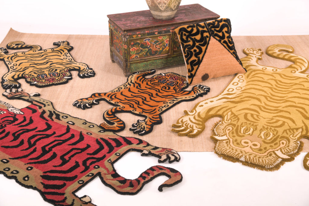 hand knotted tibetan tiger rugs