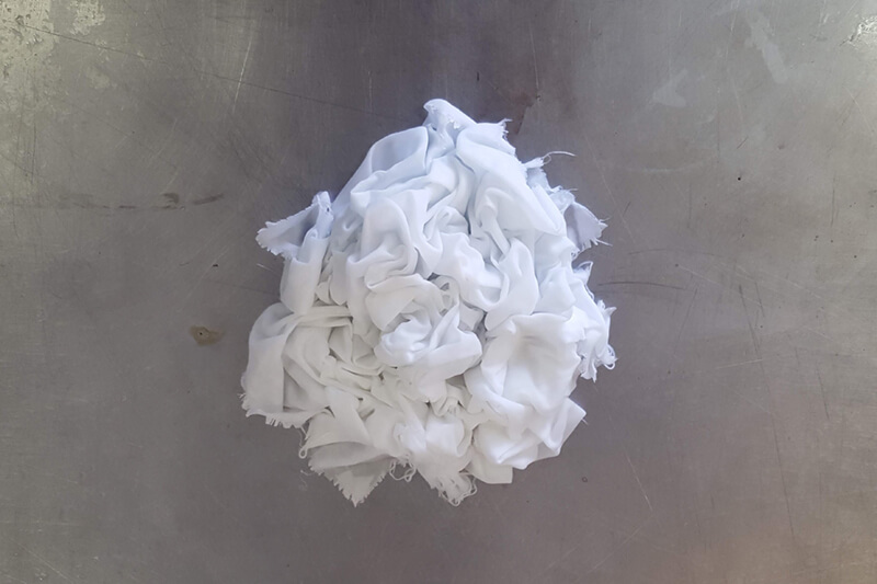 a bundle of white fabric