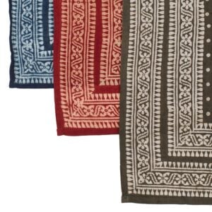Ajrak Bandanas in Indigo, Madder and Iron